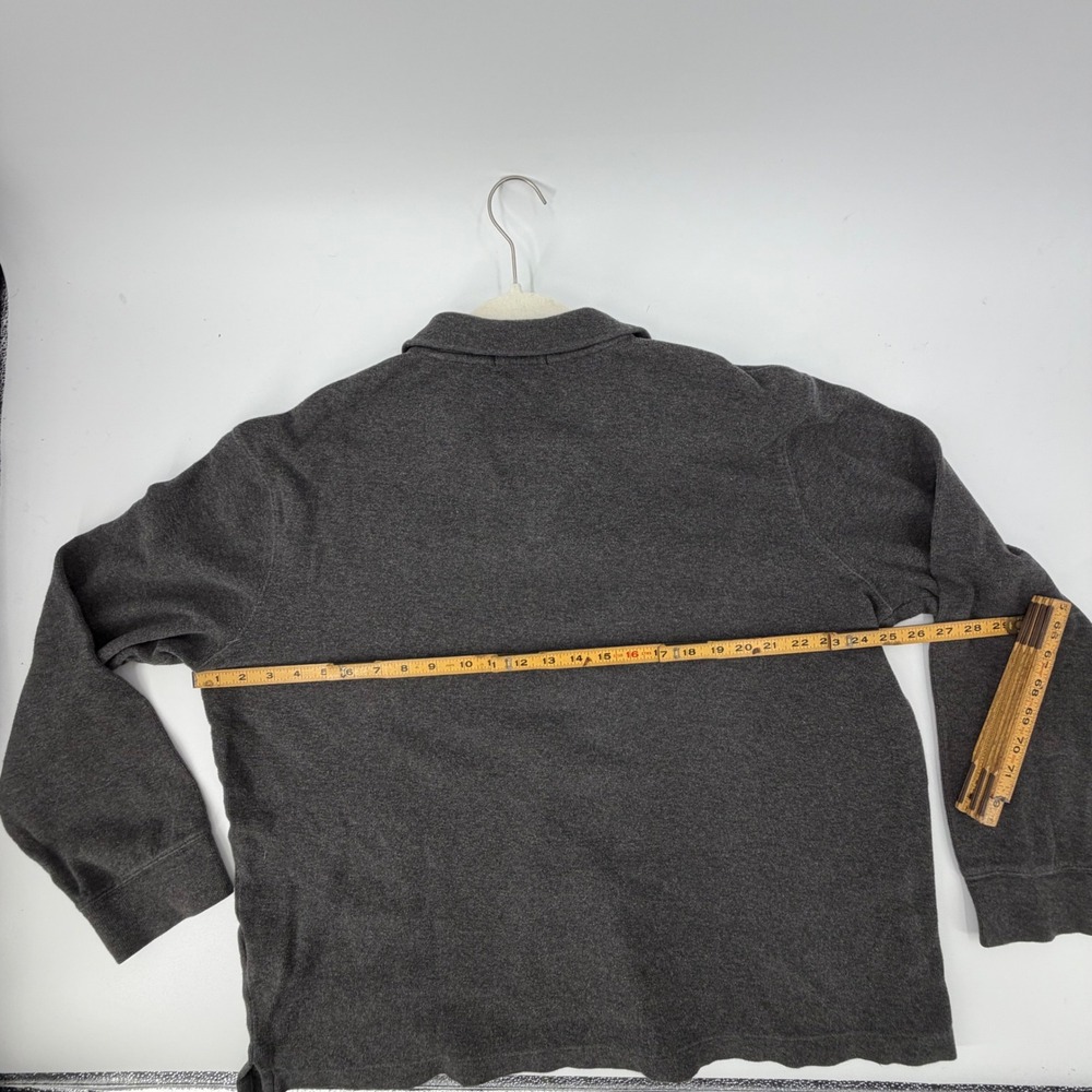 Polo Ralph Lauren Estate Rib Quarter Zip Pullover Charcoal Grey XL Mens Sweater - Picture 6 of 6
